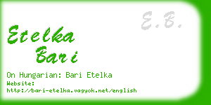 etelka bari business card